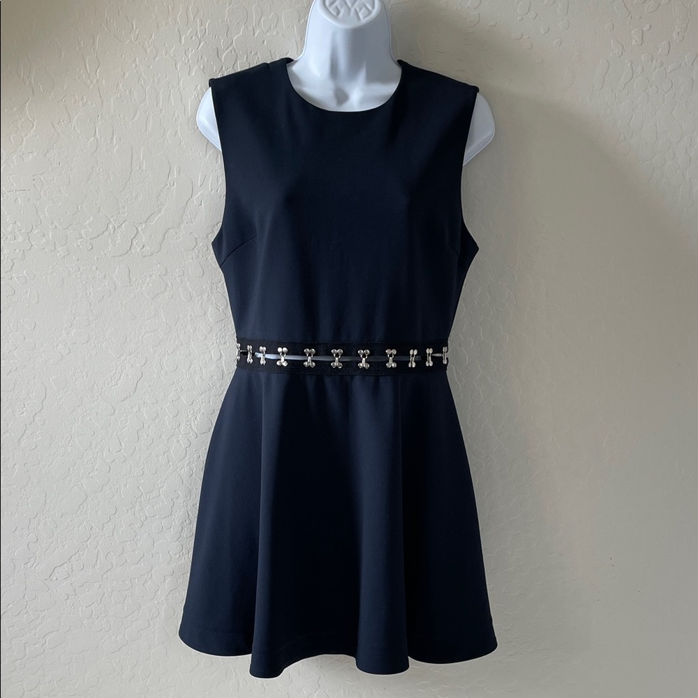 Elizabeth and James Navy blue Dress with Silver Accents
